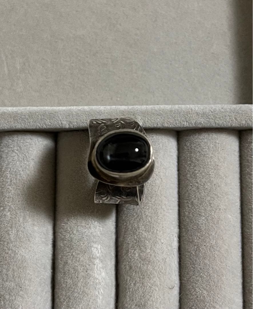 天然石 パワーストーン シルバーリング　ヴィンテージ　インド産　1点物