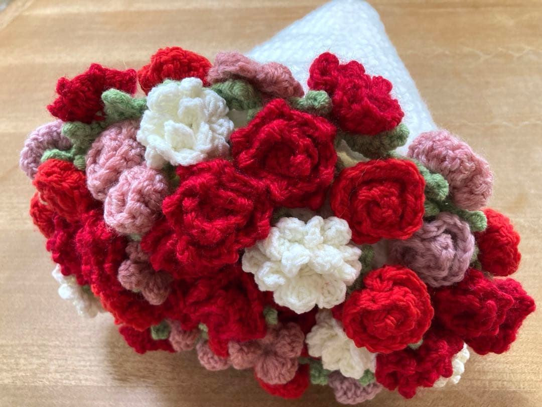 ブーケブランケット 花束 かぎ針編み
