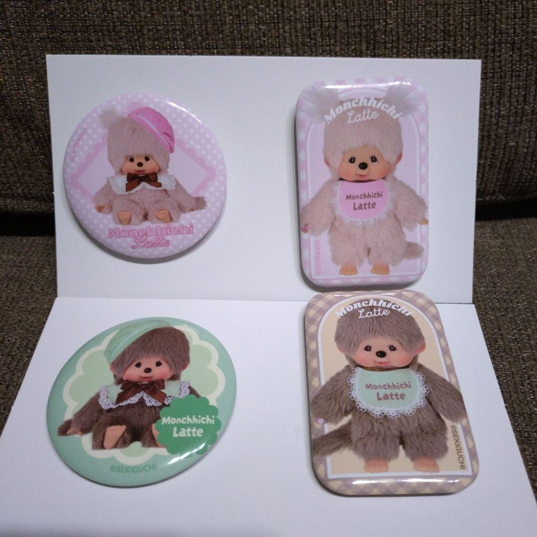 モンチッチ ラブハッピーエンジェル　顔でかSS キーチェーン＆缶バッジセット2点