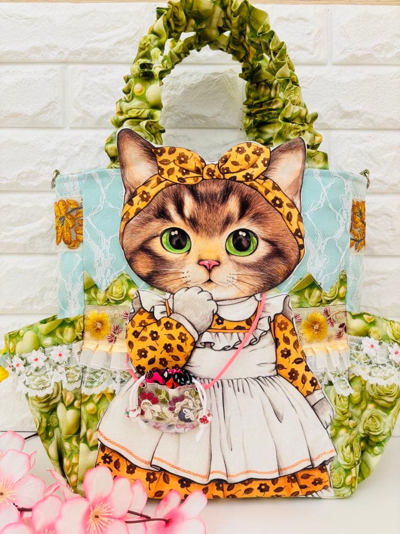 ☆*☆様 コヤンイサムチョン　インド刺繍リボン&サイドポケット巾着袋♡キルトバッ