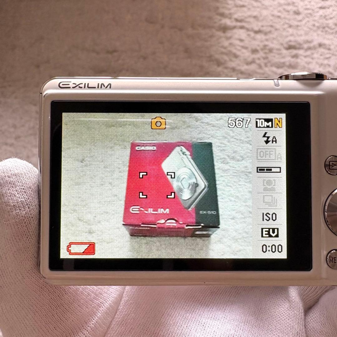 【動作品】CASIO カシオ EXILIM EX-S10 レトロカメラ ホワイト