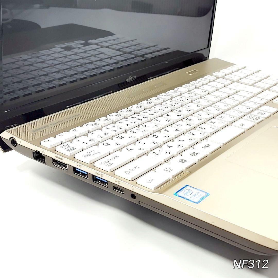 【お買得❗】富士通初心者向ノートパソコン❗高速SSD＋HDD カメラ DVD搭載