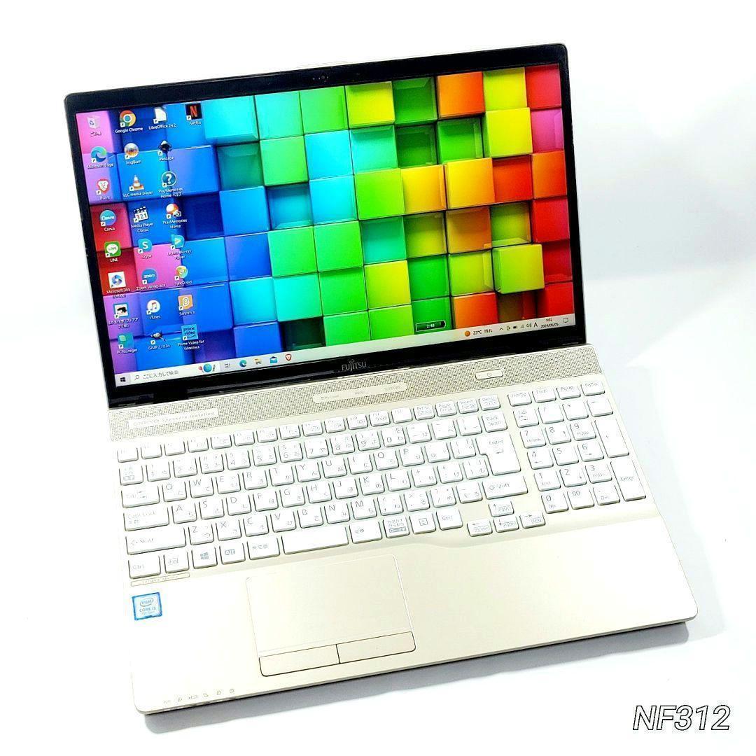 【お買得❗】富士通初心者向ノートパソコン❗高速SSD＋HDD カメラ DVD搭載