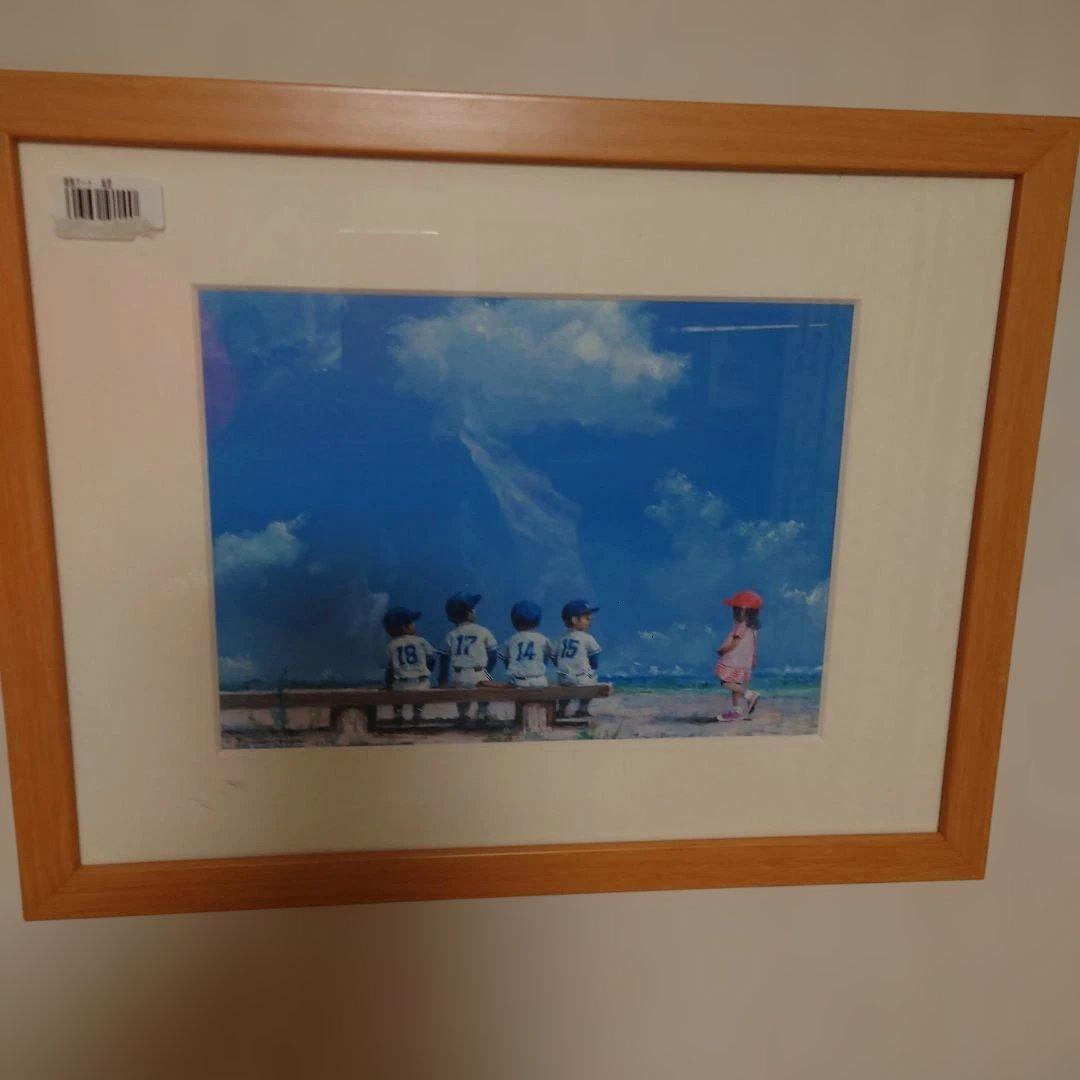 子供たちと海の風景 絵画