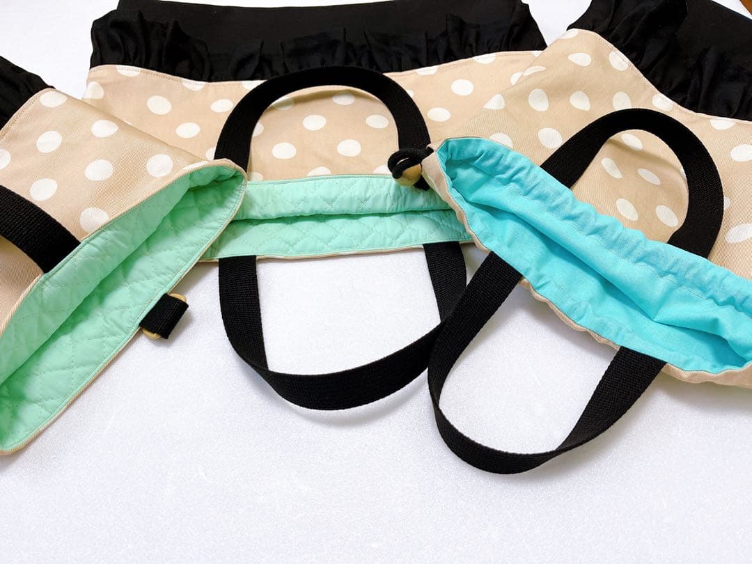 入園入学準備グッズ♡3点セット♡ドットベージュ✖️ブラック♡