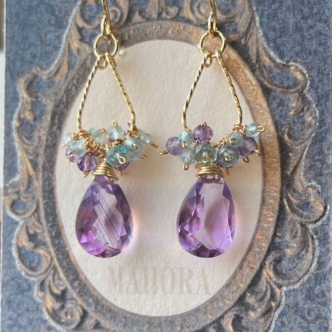 1542 大粒アメジストピアス