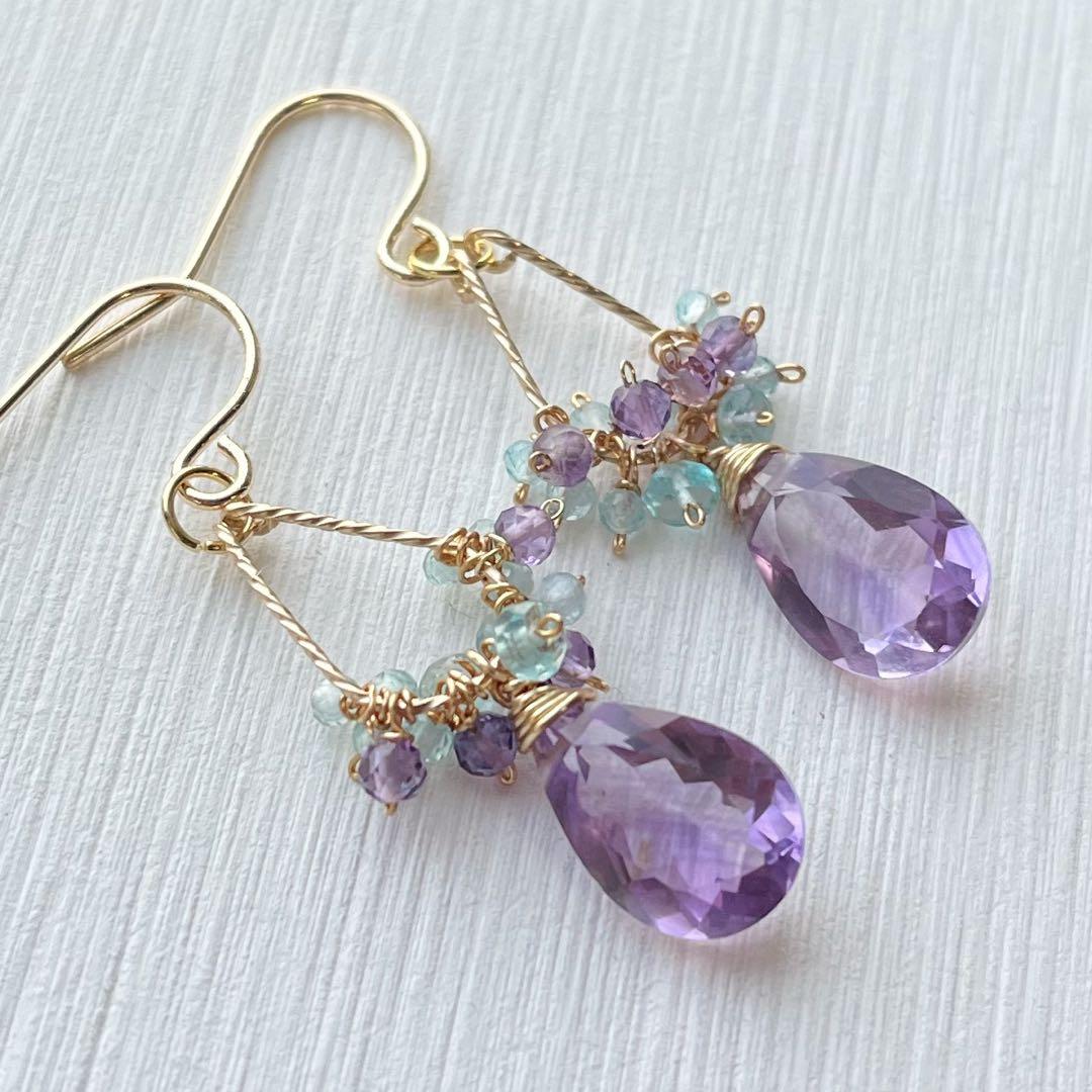 1542 大粒アメジストピアス