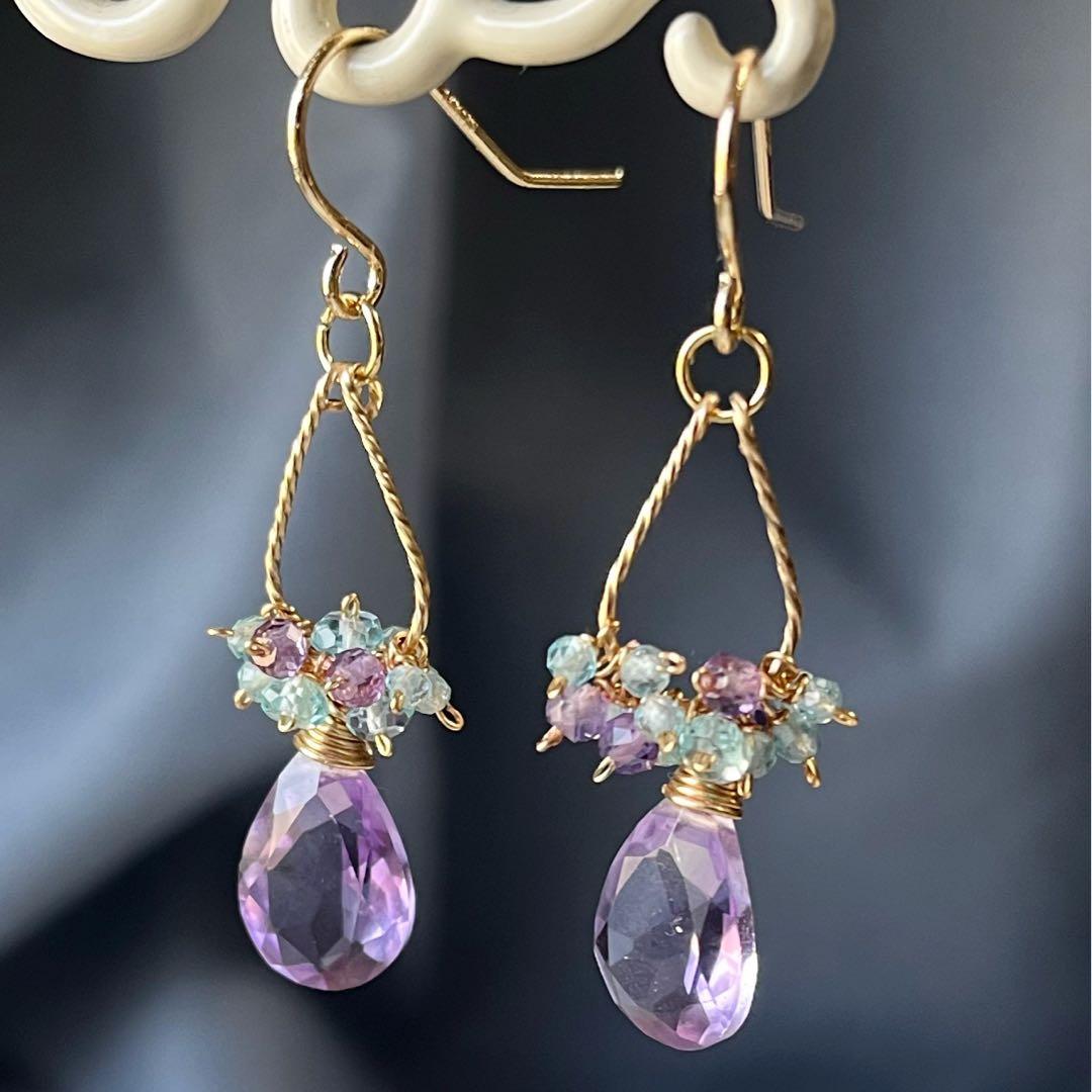 1542 大粒アメジストピアス