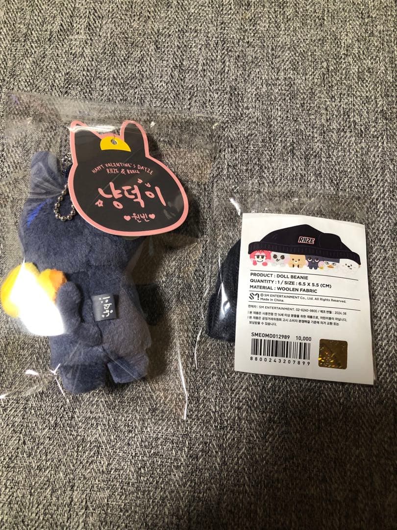 riizeウォンビンぬいぐるみ　トニャンドク　10㎝ ドール&ビーニーセット
