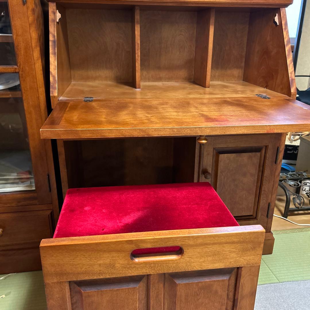 木製クラシックデスク ブラウン