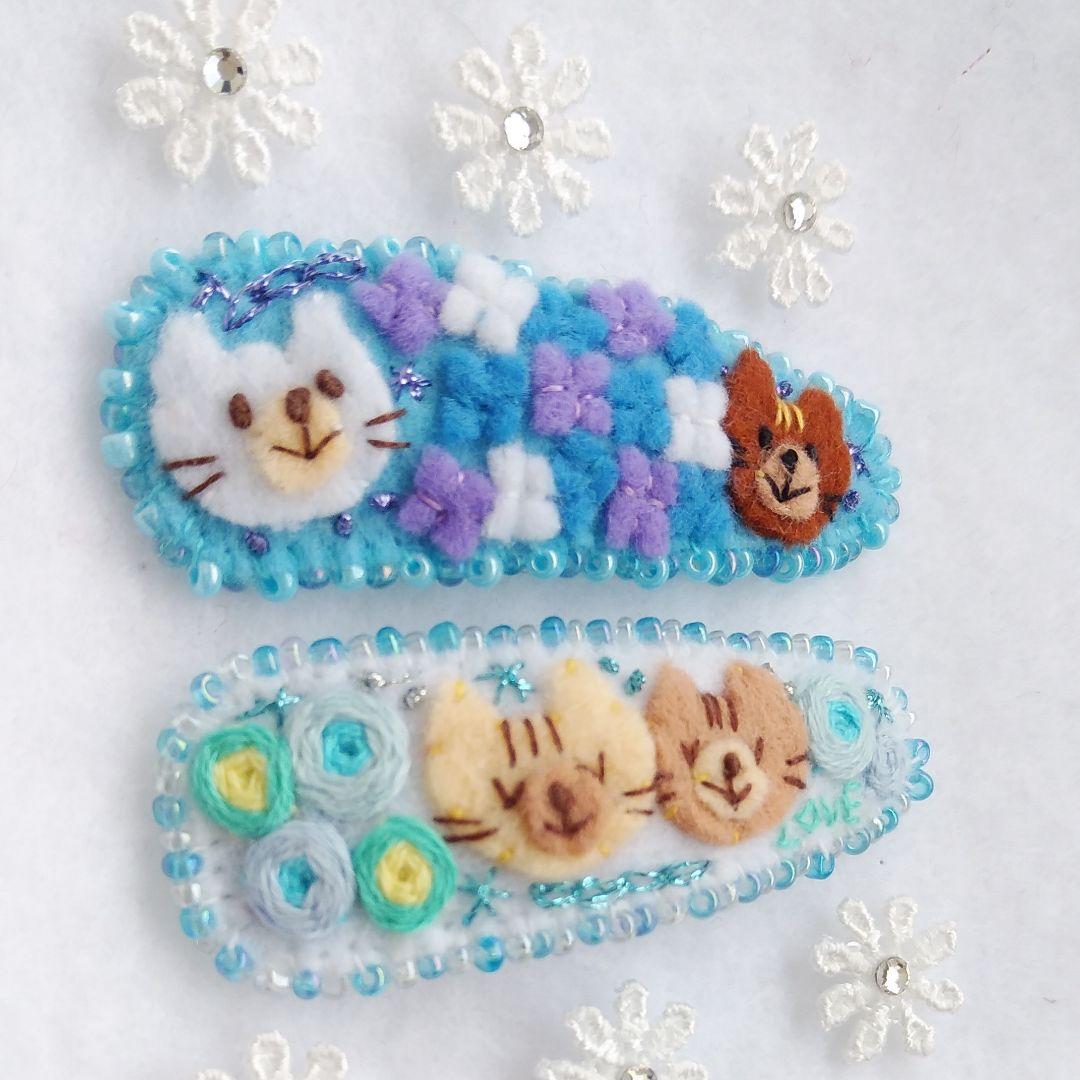 ねこちゃん☆パッチンピン二個セット☆