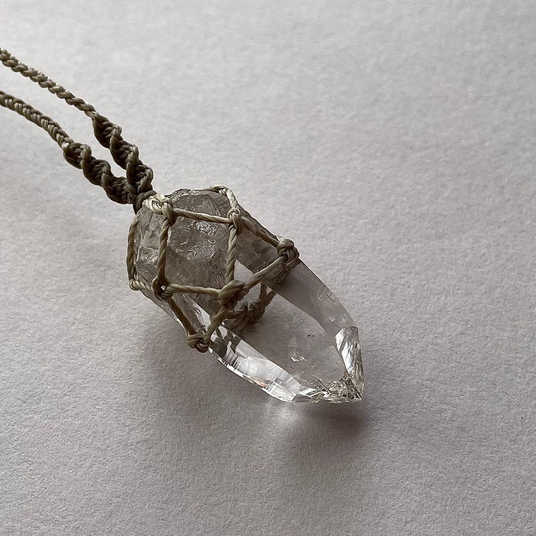 ヒマラヤ水晶 ガネッシュヒマール ＊ マクラメネックレス 24