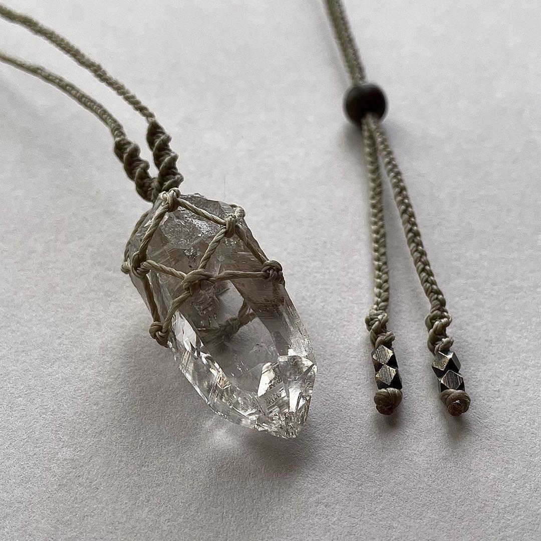 ヒマラヤ水晶 ガネッシュヒマール ＊ マクラメネックレス 24