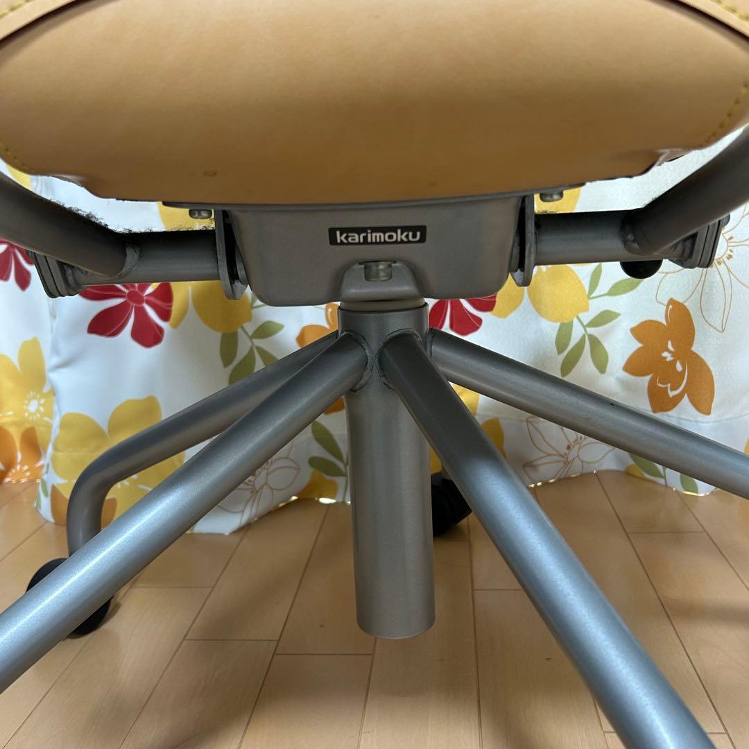 カリモク karimoku 回転式 レザー ヌメ革 デスクチェアXT4310AJ