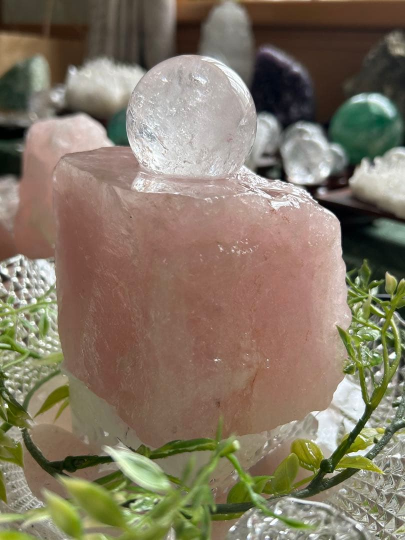 ✨破格✨絶品‼️ローズクオーツ☆噴水☆天然石⭐︎ファウンテン☆秘蔵品⭐︎1290g