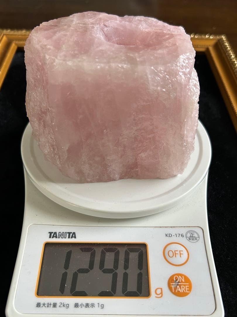✨破格✨絶品‼️ローズクオーツ☆噴水☆天然石⭐︎ファウンテン☆秘蔵品⭐︎1290g
