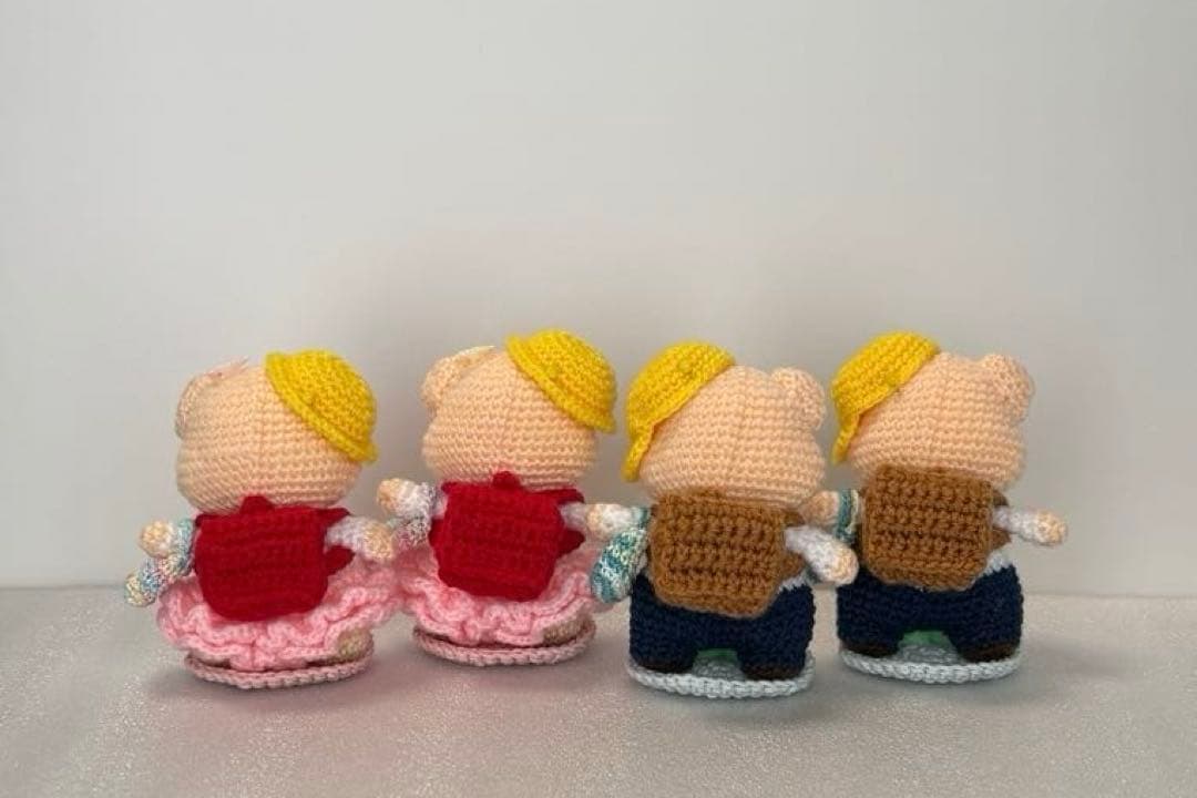 あみぐるみ　ぶたちゃん　ルン♪ルン♪【☆ちびまる☆】ハンドメイド