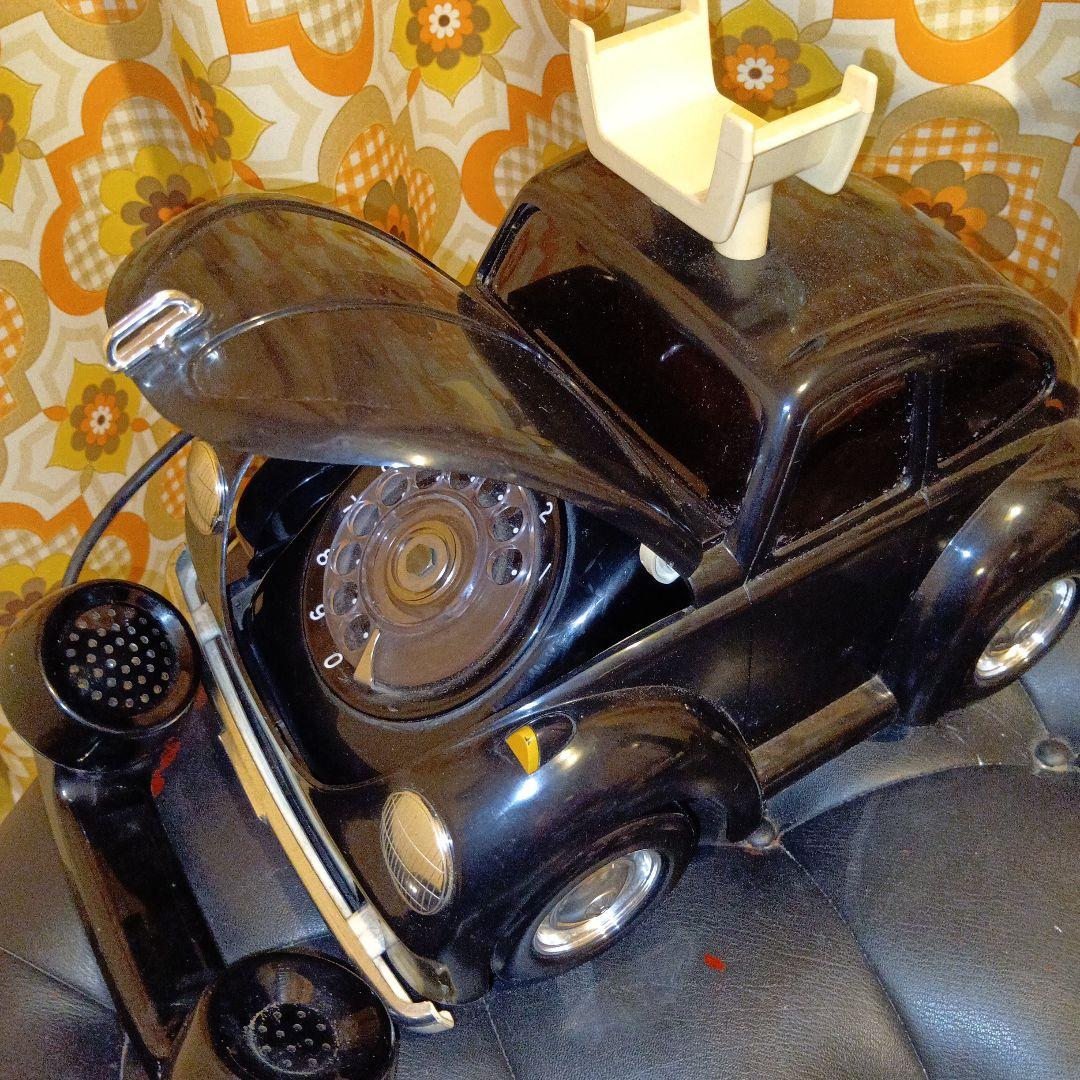 VW　フォルクスワーゲン　ビートル　黒電話カバー　ティッシュケース　受話器置き