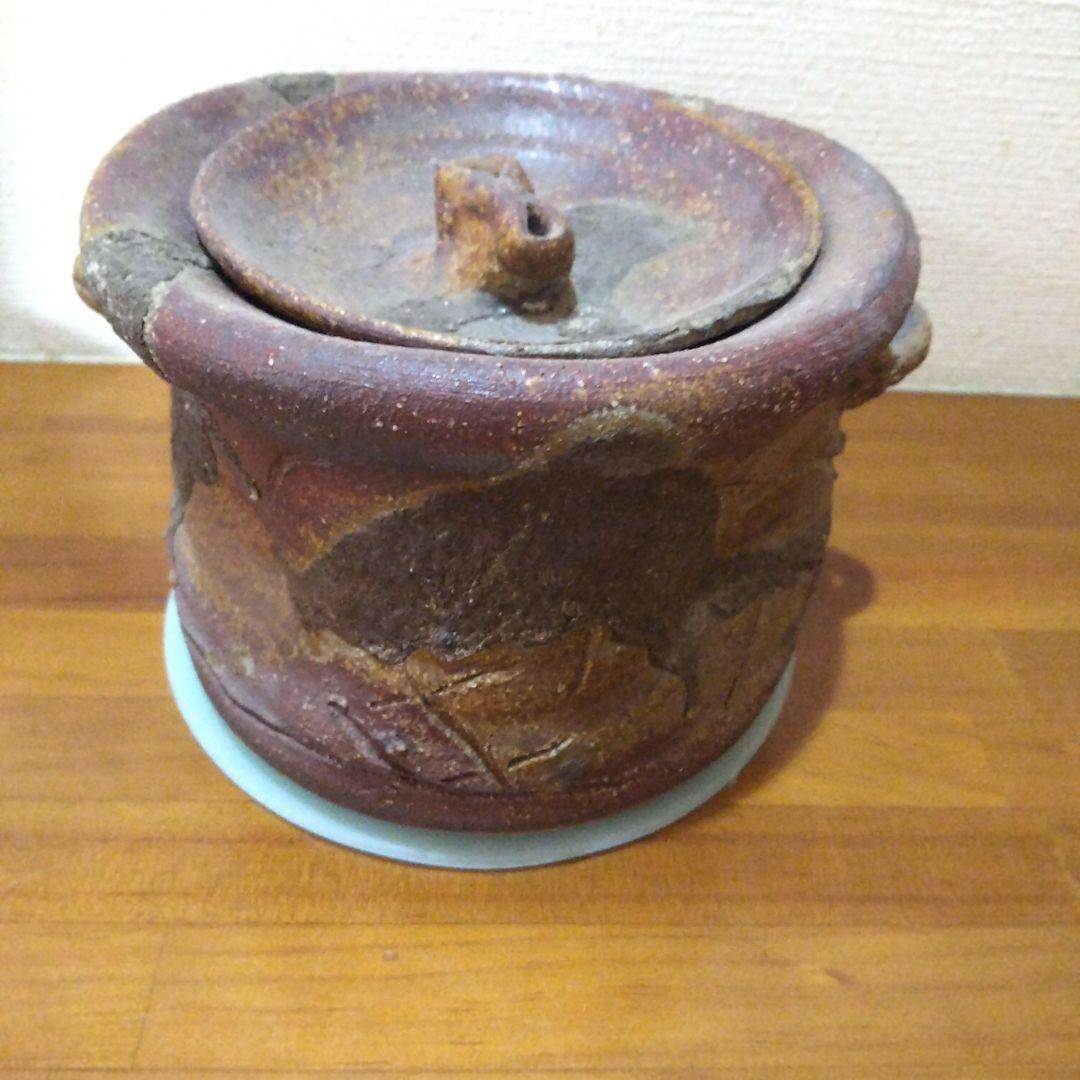 赤褐色 水指