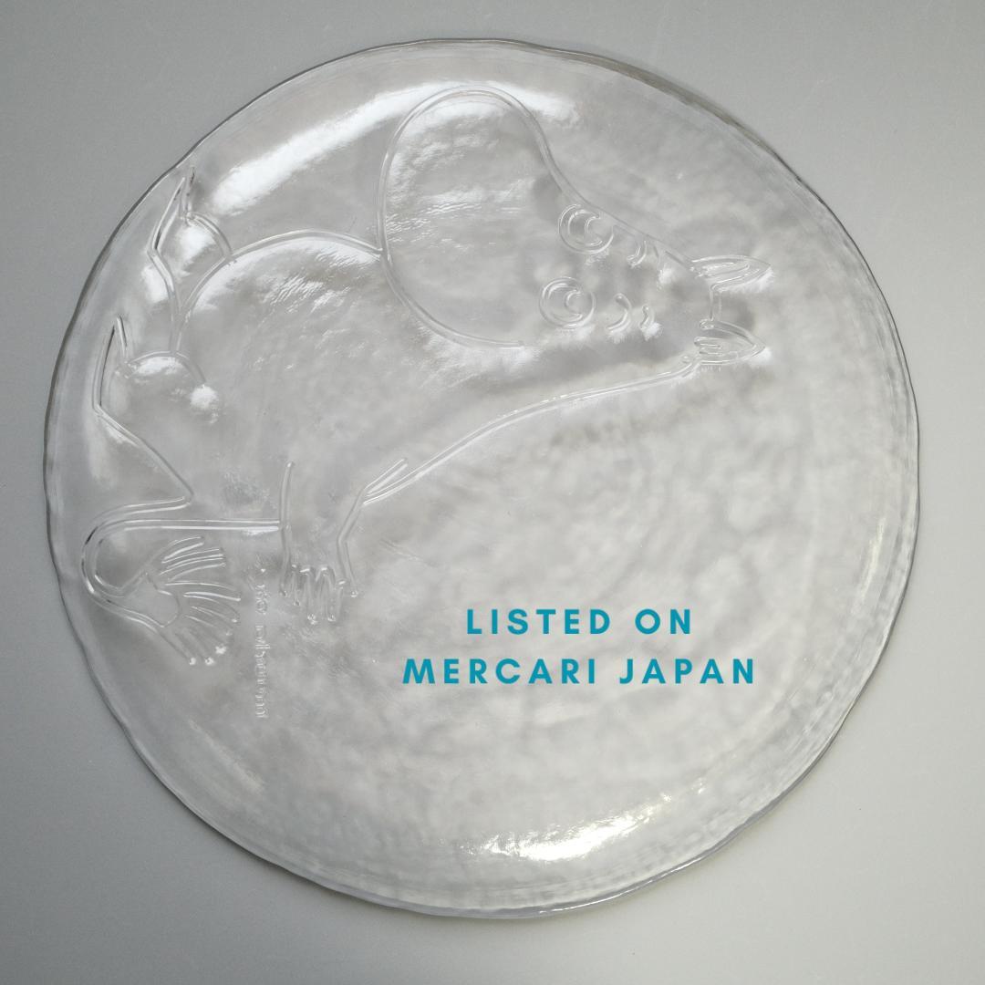 ムーミンガラスプレート 26cm フィンランド muurla ハンドメイド