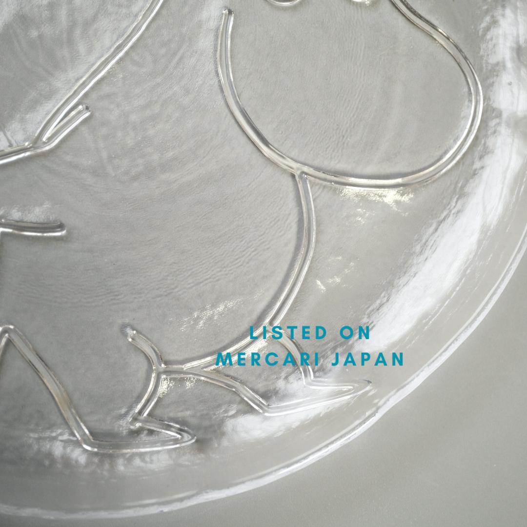 ムーミンガラスプレート 26cm フィンランド muurla ハンドメイド