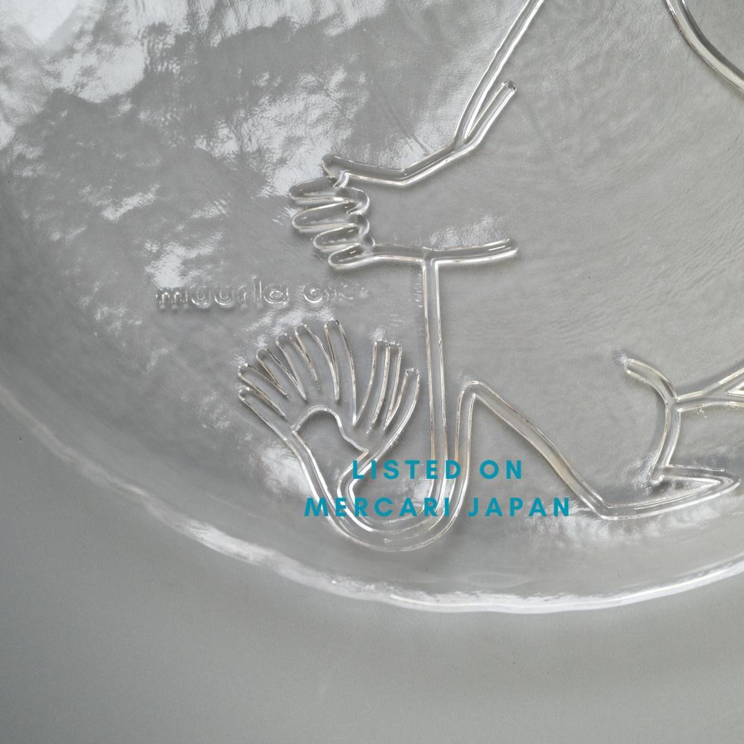 ムーミンガラスプレート 26cm フィンランド muurla ハンドメイド