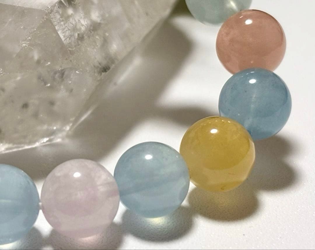 最高品質　超希少入手困難　慈愛溢れる宝石の母　パステルカラーミックスベリル