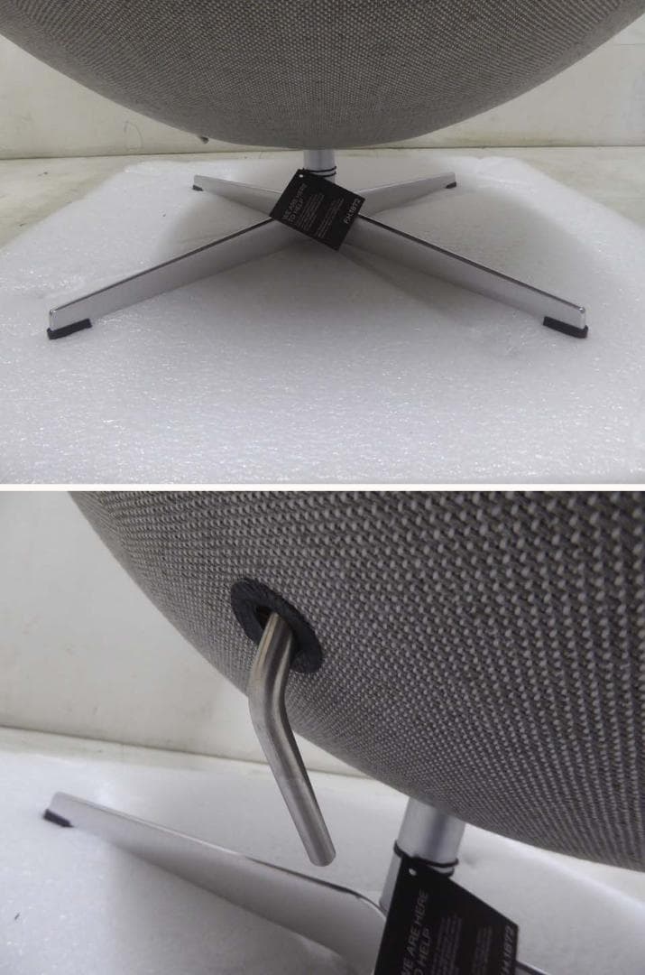 新品 正規品■フリッツハンセン■定価129万円 エッグチェア ライトグレー