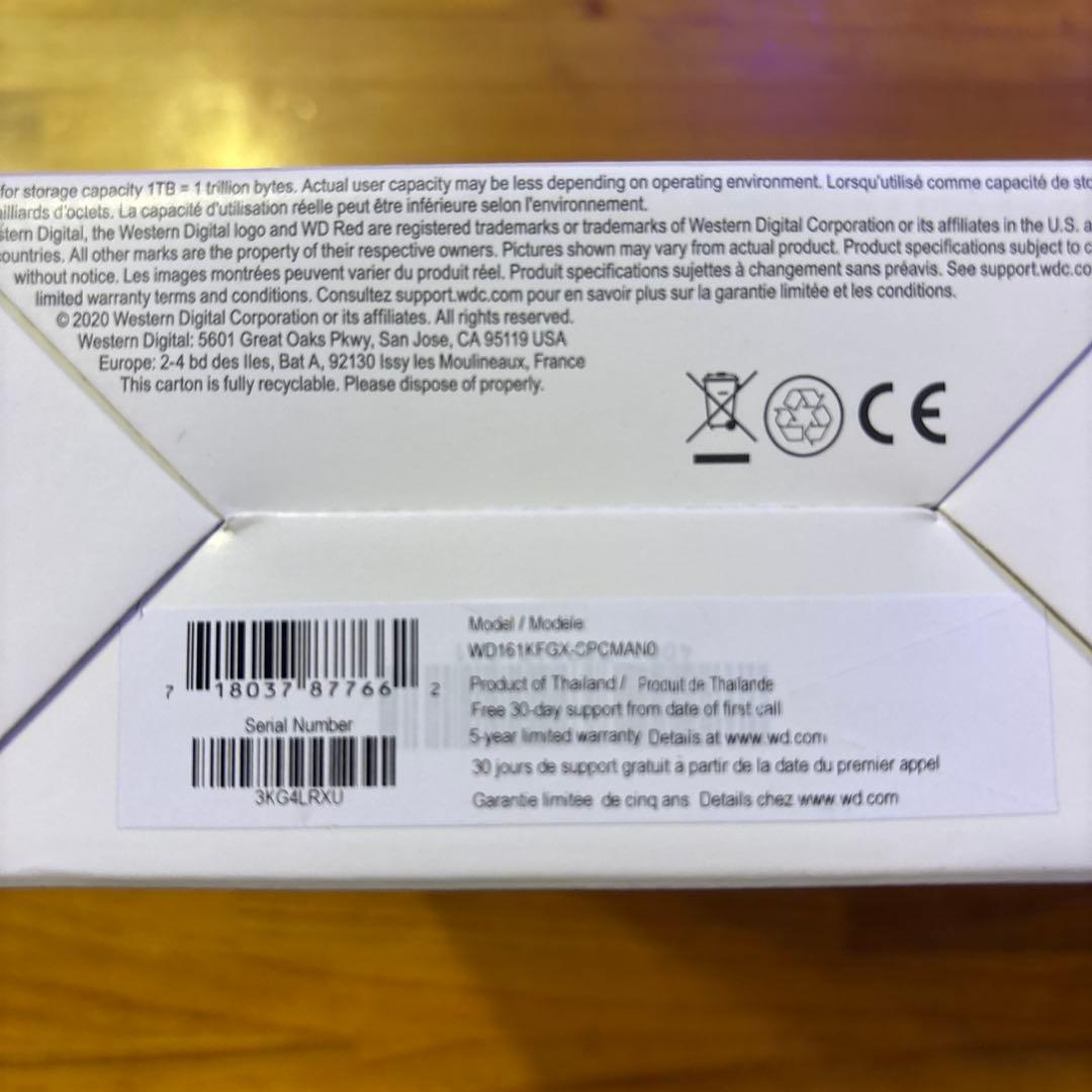 WD Red Pro 16TB HDD 3.5インチ 【並行輸入品】『未開封』