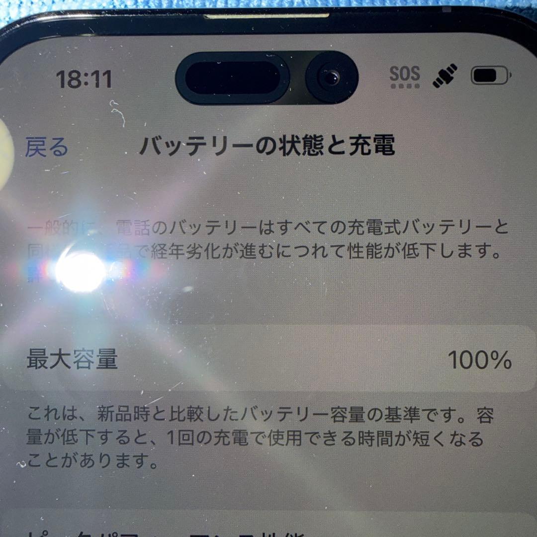 iPhone 14 Pro 256シムフリー　バッテリー2025/12/10交換