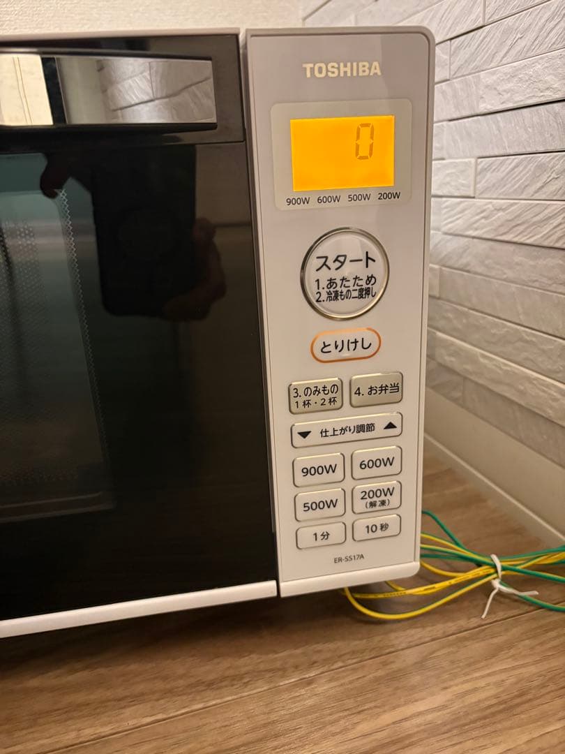 電子レンジ ER-SS17A(W) フラット庫内 2019年製