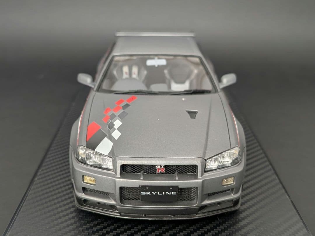 イグニッションモデル 1/18 GT-R BNR34 V-specⅡ グレー