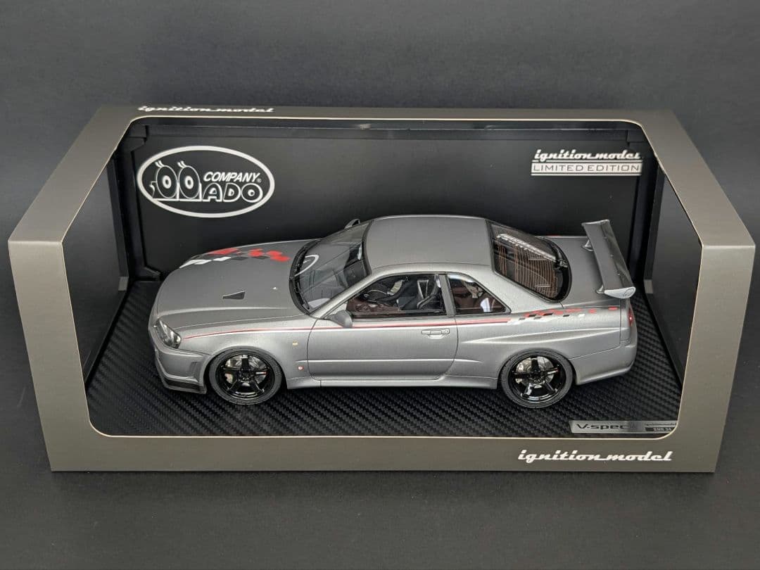 イグニッションモデル 1/18 GT-R BNR34 V-specⅡ グレー