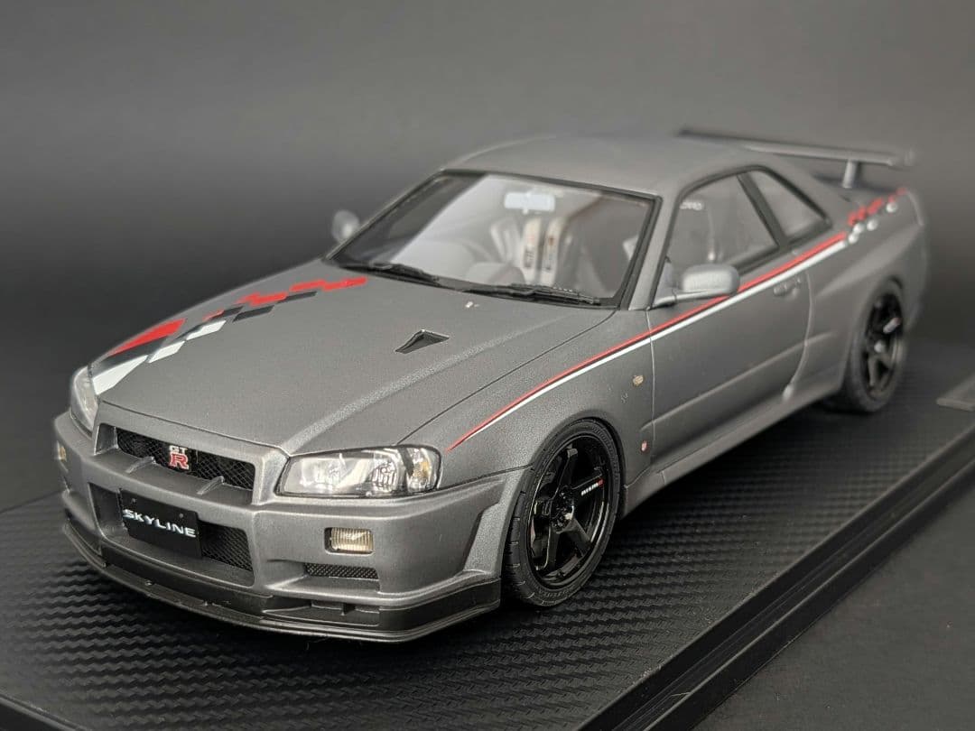 イグニッションモデル 1/18 GT-R BNR34 V-specⅡ グレー