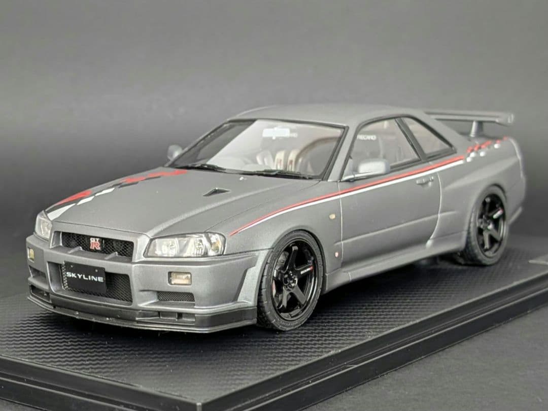 イグニッションモデル 1/18 GT-R BNR34 V-specⅡ グレー