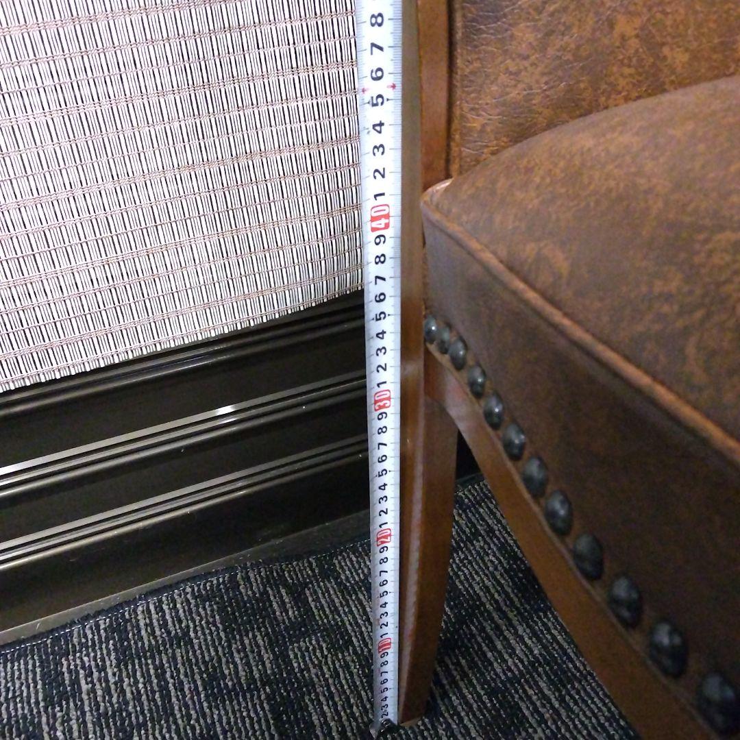 ☆本日特価！【豪華革張りレトロ チェアC 現状品】