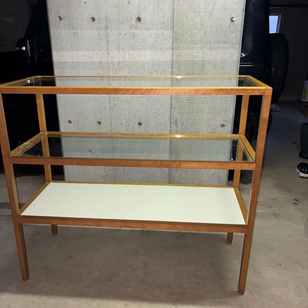 木製ディスプレイラック ガラス棚 （引き取り限定でお願いします。）