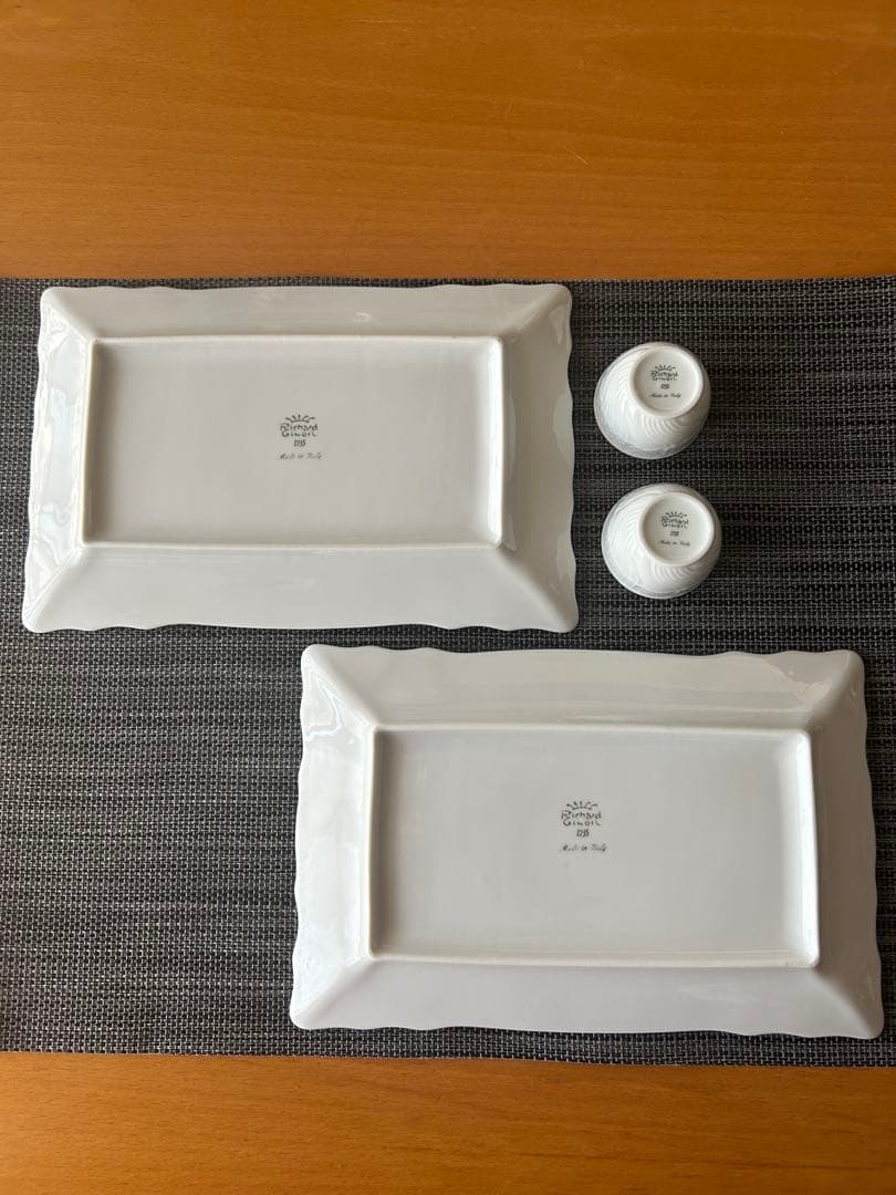 【美品】リチャードジノリ　長方形プレート＆ソースボウル