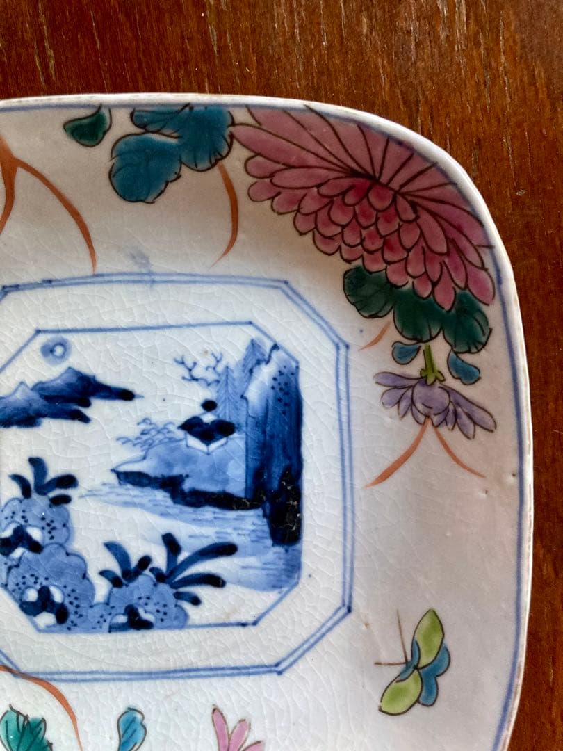 b 稀少　古伊万里　色絵　皿　骨董　アンティーク