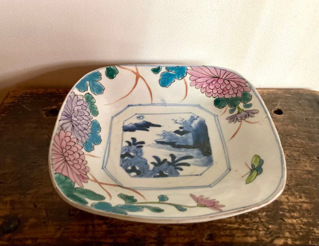 b 稀少　古伊万里　色絵　皿　骨董　アンティーク
