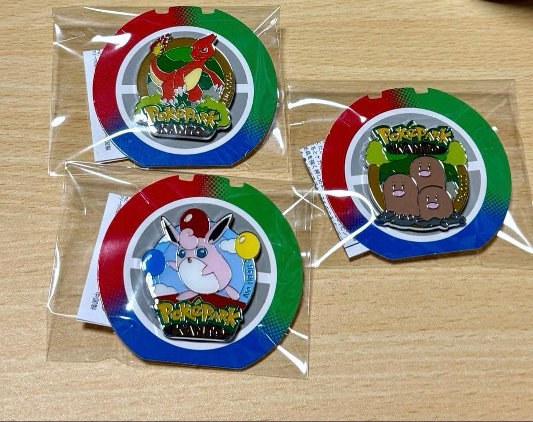 ポケパーク　カントー　ピンズ　まとめ売り　8個