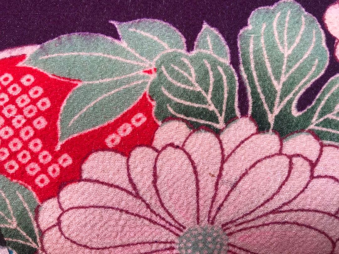 一閑張り　一閑張りバック　大正縮緬　犬張子　狛犬　正絹古布　古布　少し大きめ