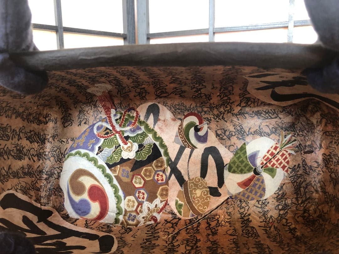 一閑張り　一閑張りバック　大正縮緬　犬張子　狛犬　正絹古布　古布　少し大きめ