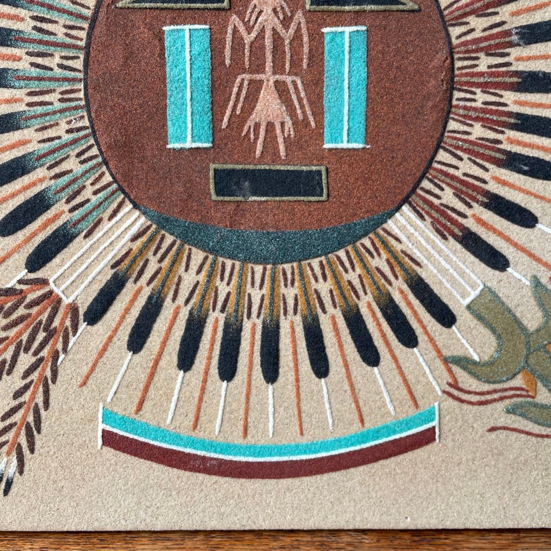 ネイティブアメリカン サンドアート 砂絵 ナバホ族 精霊 サンフェイス