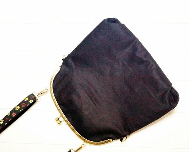【受注製作】2way NIKUKYUUダブルがま口のショルダーバッグ