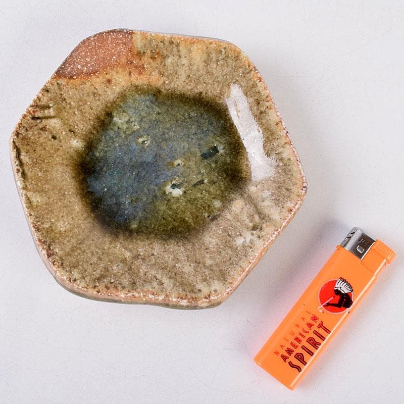 和食器　伊賀焼　西山窯　坂本瀧山作　銘々皿　五客　共箱　V　8507