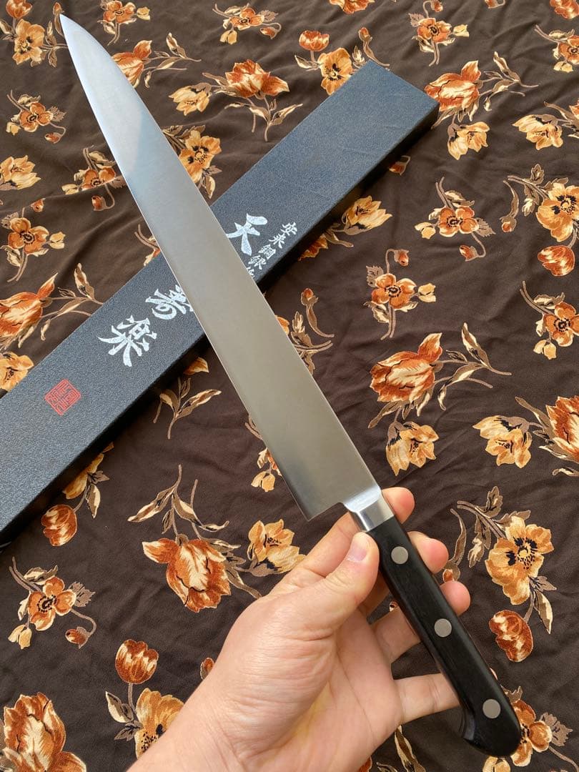 6本「 天味寿楽 」柳刃330mm 筋引 330mm 銀紙3号