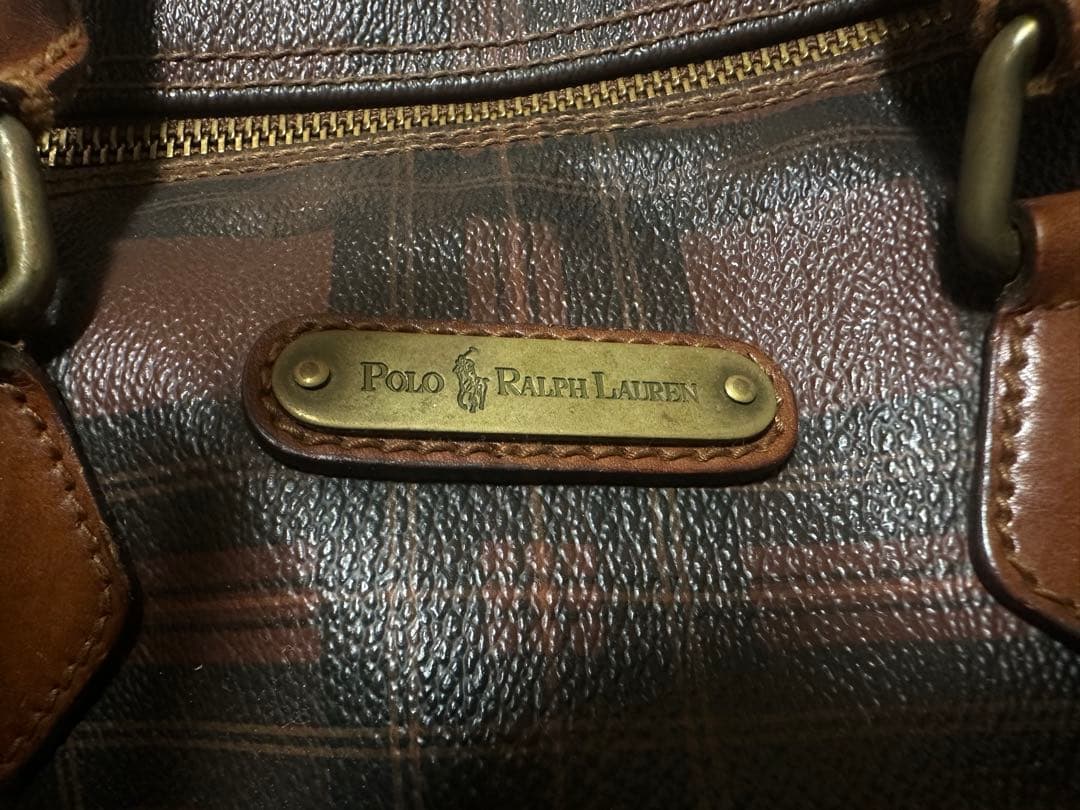 Polo Ralph Lauren チェック柄ボストンバッグ