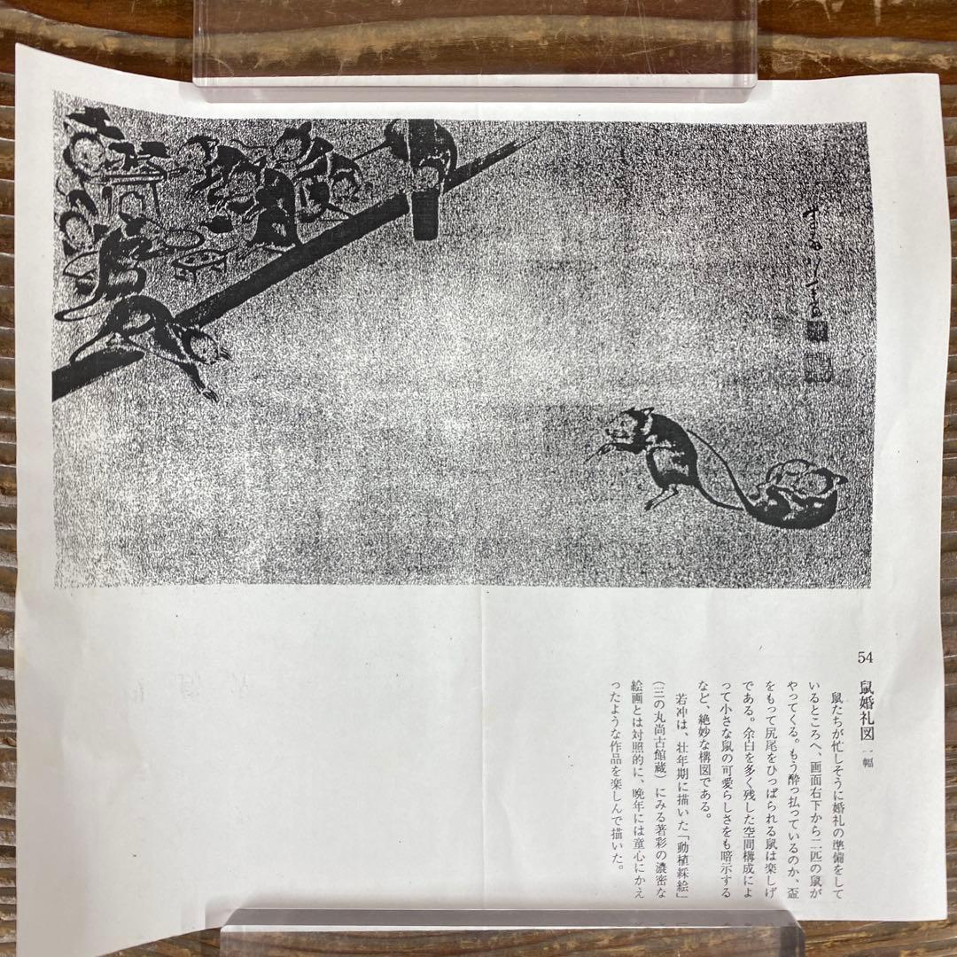 美品 掛け軸 相国寺 有馬頼底作 鼠婚礼画賛「寿且昌」 共箱 縁起物