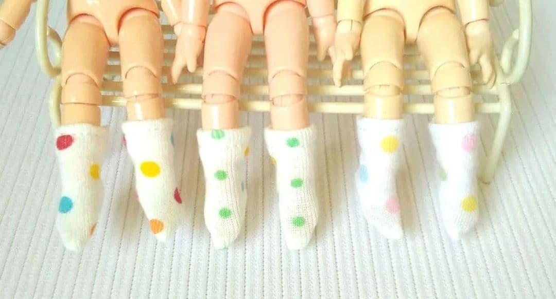 オビツ11⭐️水玉ソックス集めて見ました！可愛いんです(⁠θ⁠‿⁠θ⁠)